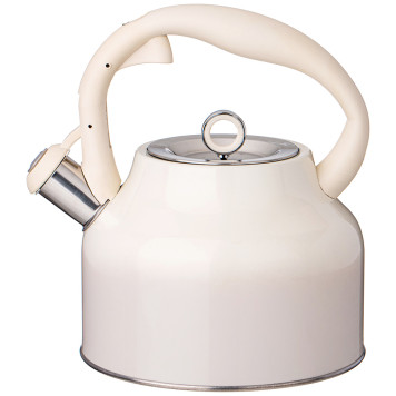 Чайник со свистком, 2,8 л, индукция, цвет - молочный градиент AGNESS 916-422