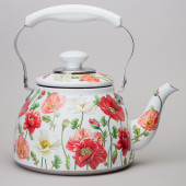 Чайник "БЕЛЫЕ МАКИ" со встроенным свистком и фильтром 1500 мл AGNESS 916-436