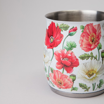 Турка "БЕЛЫЕ МАКИ" 340 мл мал=12шт AGNESS 916-438-1