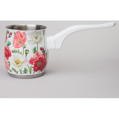 Турка "БЕЛЫЕ МАКИ" 340 мл мал=12шт AGNESS 916-438