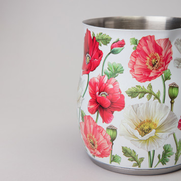 Турка "БЕЛЫЕ МАКИ" 680 мл мал=12шт AGNESS 916-439-1