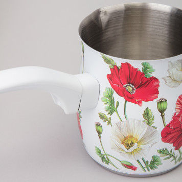 Турка "БЕЛЫЕ МАКИ" 680 мл мал=12шт AGNESS 916-439-2