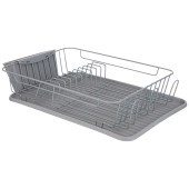 Сушилка для посуды серая 42,5*30,5*10 см (кор-6шт) AGNESS 917-102