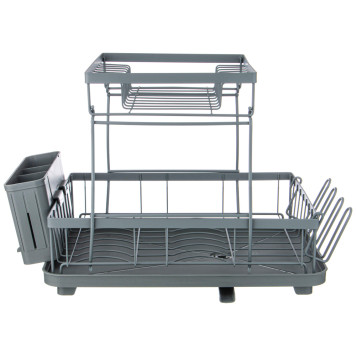 Сушилка для посуды серая 43*30*31 см (кор-6шт) AGNESS 917-104-2