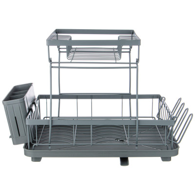 Сушилка для посуды серая 43*30*31 см (кор-6шт) AGNESS 917-104-2