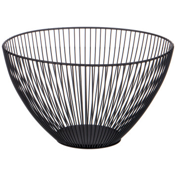 Корзина для фруктов черная 24,5*24,5*14 см (кор=12шт) AGNESS 917-116