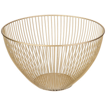 Корзина для фруктов золотая 24,5*24,5*14 см (кор=12шт) AGNESS 917-120