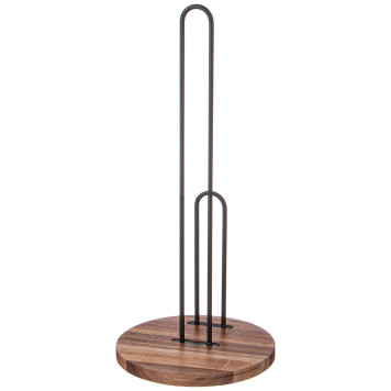 Держатель для полотенец на деревянной подставке диаметр 16 см высота 35 см (кор=12шт) AGNESS 917-131