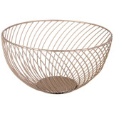 Корзина для фруктов золотая 25.5*25.5*13 см (кор=6шт) AGNESS 917-136