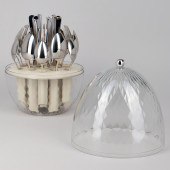 Набор столовых приборов на вращающейся подставке, 24пр., сталь 18/10 AGNESS 922-022