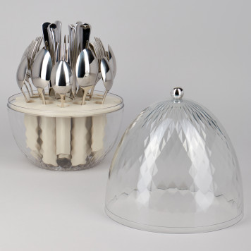 Набор столовых приборов на вращающейся подставке, 24пр., сталь 18/10 AGNESS 922-022