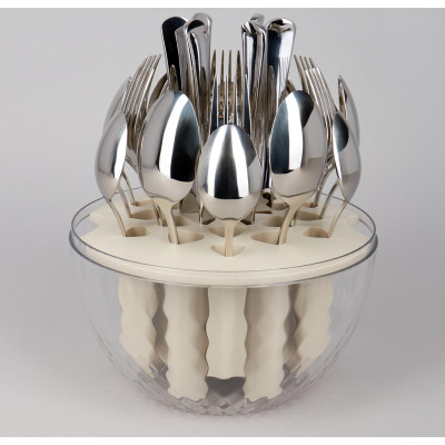 Набор столовых приборов на вращающейся подставке, 24пр., сталь 18/10 AGNESS 922-022-4