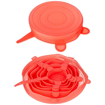 Набор крышек универс. силик. круг.6 шт d=6/9/11/14/16/19см h=3 см AGNESS 923-115