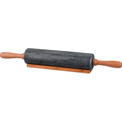 Скалка мраморная с деревянными ручками длина=46 см диаметр=6 см (кор=6шт.) AGNESS 925-109