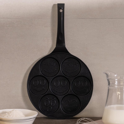 Сковорода " СМАЙЛ" с антипригар.покрытием диаметр=26.5 см.(кор=12шт) AGNESS 932-001-1