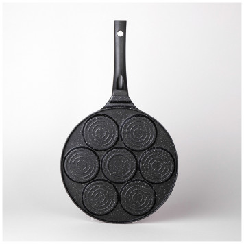 Сковорода " СМАЙЛ" с антипригар." мраморным" покрытием, диа. 26.5 см.(кор=6шт) AGNESS 932-003-3