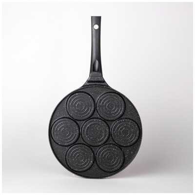 Сковорода " СМАЙЛ" с антипригар." мраморным" покрытием, диа. 26.5 см.(кор=6шт) AGNESS 932-003-3