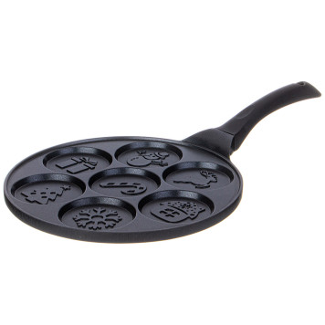 Сковорода " ЗИМНЯЯ ЗАБАВА" для оладий с антипригар.покрытием диаметр=26.5 см.(кор=6шт) AGNESS 932-025