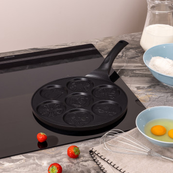 Сковорода " FLOWER STORY" для оладий с антипригар.покрытием диаметр=26.5 см AGNESS 932-031