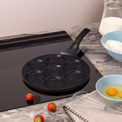 Сковорода " FLOWER STORY" для оладий с антипригар.покрытием диаметр=26.5 см AGNESS 932-031