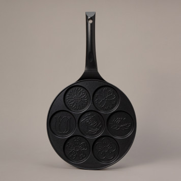 Сковорода " FLOWER STORY" для оладий с антипригар.покрытием диаметр=26.5 см AGNESS 932-031-4