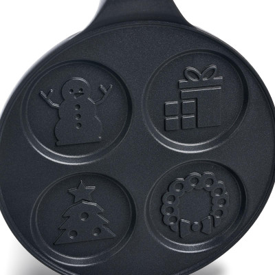 Сковорода " ЗИМНЯЯ ЗАБАВА" для оладий с антипригар.покрытием диаметр=21.5 см. AGNESS 932-033-1