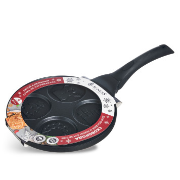 Сковорода " ЗИМНЯЯ ЗАБАВА" для оладий с антипригар.покрытием диаметр=21.5 см. AGNESS 932-033-3