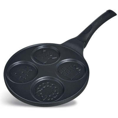 Сковорода " ЗИМНЯЯ ЗАБАВА" для оладий с антипригар.покрытием диаметр=21.5 см. AGNESS 932-033