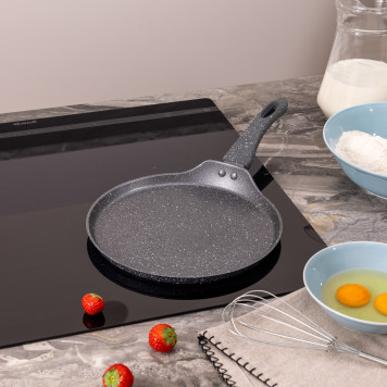 Сковорода блинная с антипригарным покрытием, 24х2см, индукционное дно AGNESS 932-521