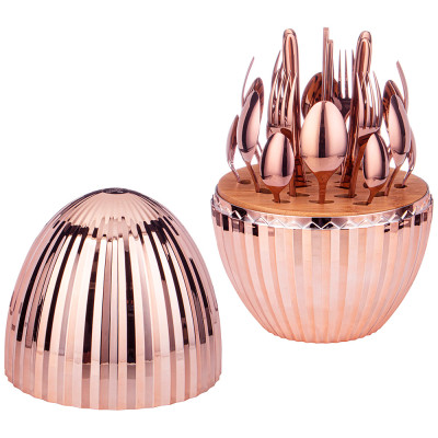 Набор столовых приборов на пластиковой подставке, 24пр AGNESS 933-202