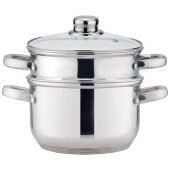 Кастрюля-пароварка 2-х ярусная, 3 предмета, серия " CLASSIC" диаметр=18см, 2, 5л (кор=4шт.) AGNESS 933-500