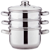 Кастрюля-пароварка 3-х ярусная, 4 предмета, серия " CLASSIC" диаметр=18см, 2, 5л (кор=4шт.) AGNESS 933-501