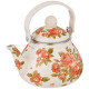 Чайник эмалированный со съемным фильтром из нжс, серия "КОРЕЙСКАЯ РОЗА" 1,3 л AGNESS 934-395