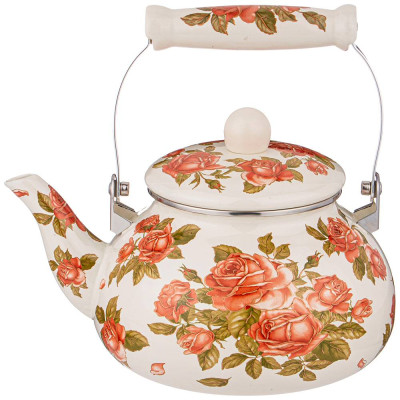 Чайник эмалированный, 2,5 л, серия "КОРЕЙСКАЯ РОЗА" AGNESS 934-396