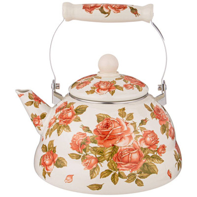 Чайник эмалированный, 3,0 л, серия "КОРЕЙСКАЯ РОЗА" AGNESS 934-397