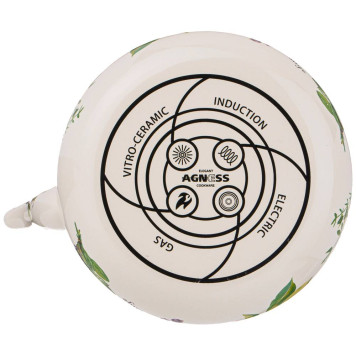 Чайник эмалированный со съемным фильтром из нжс, серия" СЕКРЕТНЫЕ ИНГРЕДИЕНТЫ" 1,3 л AGNESS 934-420-2