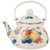 Чайник эмалированны со съемным фильтром из нжс, серия "ФРУКТЫ" 1,3 л AGNESS 934-425