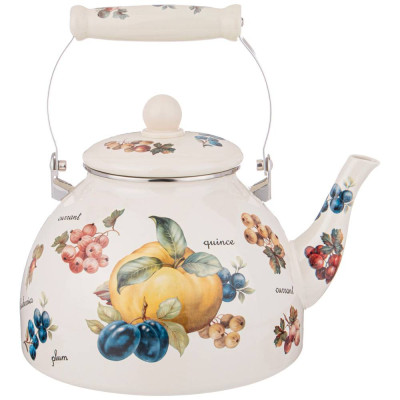 Чайник эмалированный серия "ФРУКТЫ" 4 л AGNESS 934-428-2