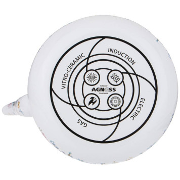 Чайник эмалированный со съемным фильтром из нжс, серия "ДВОРЦОВЫЙ ПАРК"1,3 л AGNESS 934-430-2