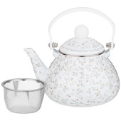 Чайник эмалированный со съемным фильтром из нжс, серия "ВИВЬЕН" 1,3 л AGNESS 934-435