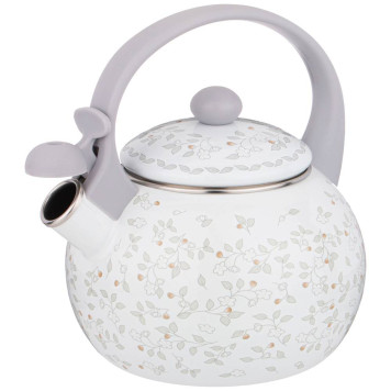 Чайник эмалированный со свистком, серия "ВИВЬЕН" 2,2л, индукционное дно AGNESS 934-439-1