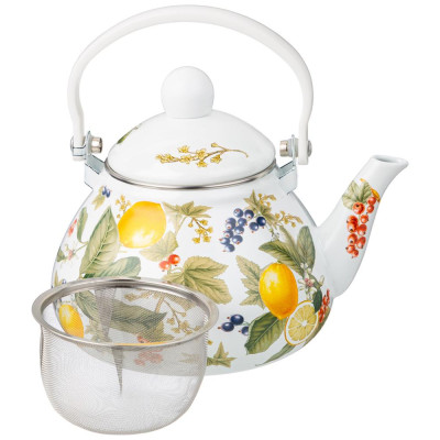 Чайник эмалированный серия "ФРУКТОВАЯ КОРЗИНА", 1,3 л AGNESS 934-585-1