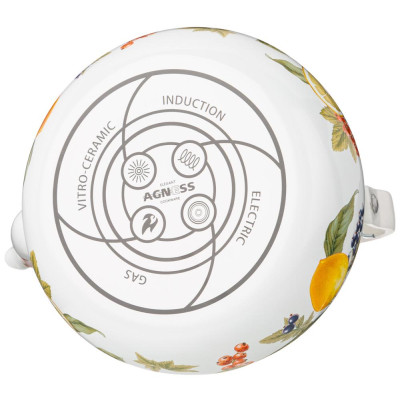 Чайник эмалированный серия "ФРУКТОВАЯ КОРЗИНА", 1,3 л AGNESS 934-585-2