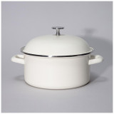 Кастрюля эмалированная с эмал.крышкой серия "CHARM" 2.6 л, 22*10 см AGNESS 934-595
