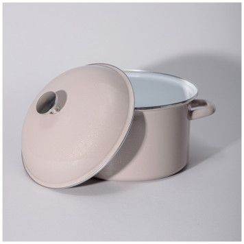 Кастрюля эмалированная с эмал.крышкой серия "CHARM" 3,5 л, 22*12,5 см AGNESS 934-606-1