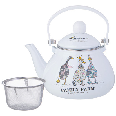 Чайник эмалированный серия "FAMILY FARM", 1,3 л AGNESS 934-625-1