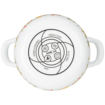 Набор кастрюль эмалированных серия "ФРУКТОВАЯ КОРЗИНА", 4пр. 1,5л и 2,8л, 16х10см, 20х12см AGNESS 934-702-2