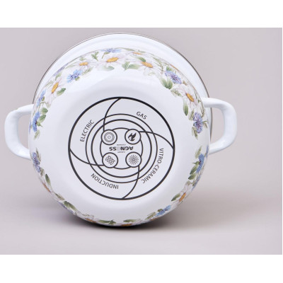 Набор кастрюль эмалированных серия "SENTIMENT", 6пр. 1,5/2,8/3,6л, 16х10/20х12/22х13см AGNESS 934-721-3