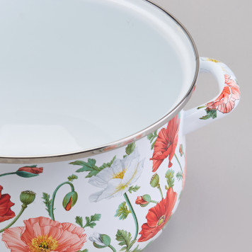 Кастрюля эмалированная с эмал.крышкой серия "МАКИ", 3.6 л, 22*13 см AGNESS 934-743-5