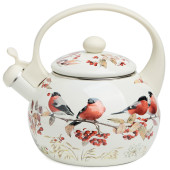 Чайник эмалированный со свистком серия "СНЕГИРИ", 2,2л, индукционное дно AGNESS 934-749